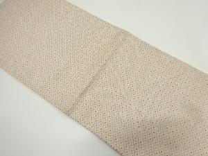 アンティーク　松皮菱繋ぎ模様織り出し袋帯（着用可）